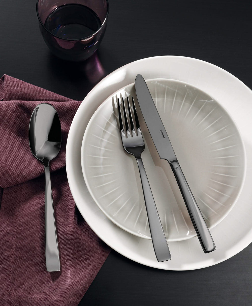 Sambonet Set de cubiertos Flat - Negro - 24 piezas / 6 personas