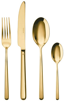 Sambonet Set de cubiertos Linear - Oro - 24 piezas / 6 personas
