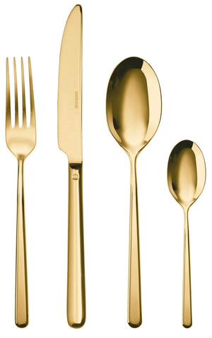 Sambonet Set de cubiertos Linear - Oro - 24 piezas / 6 personas
