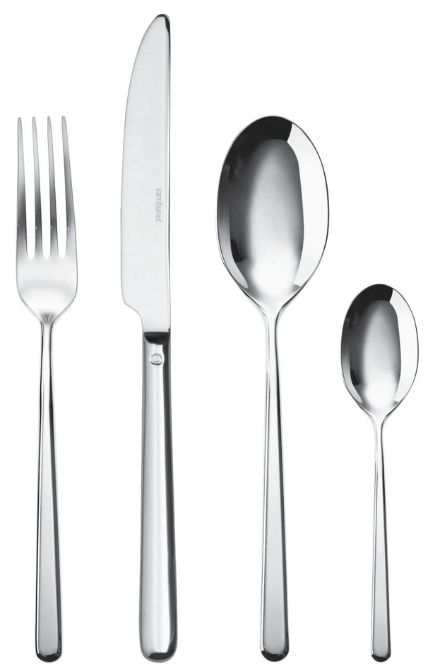 Sambonet Set de cubiertos Linear - Acero inoxidable - 24 piezas / 6 personas