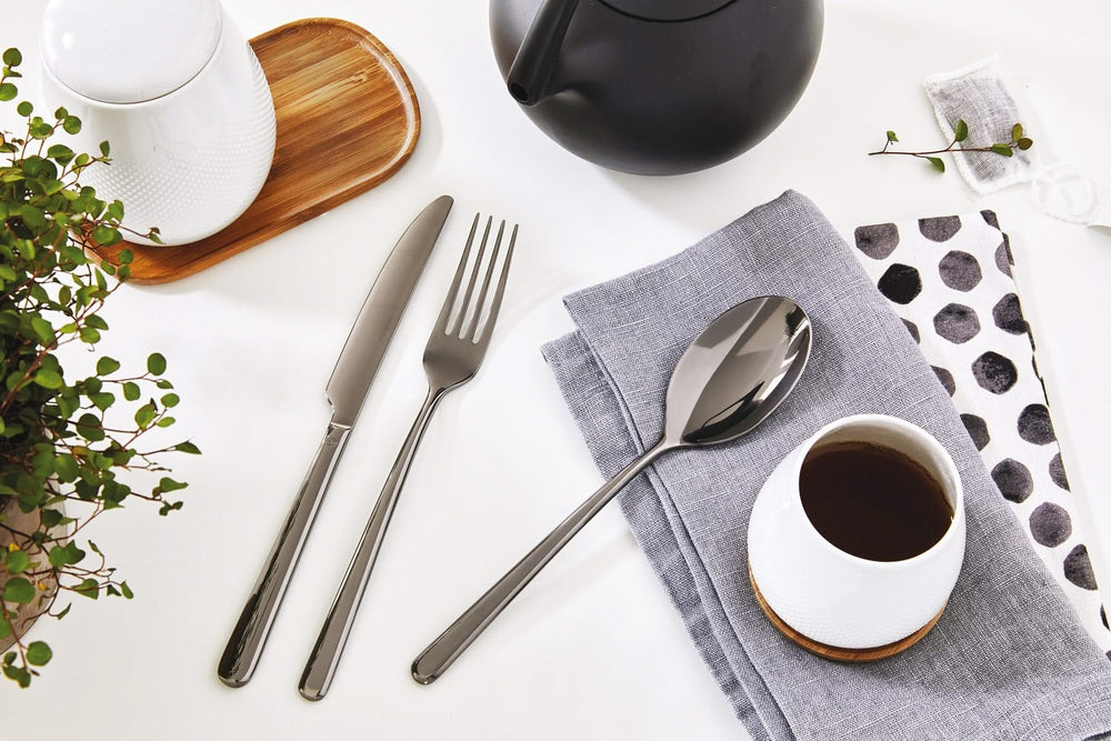 Sambonet Set de cubiertos Linear - Negro - 24 piezas / 6 personas