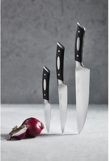 SCANPAN Set de cuchillos Classic 3 piezas - Cuchillo de chef, Cuchillo de oficina & Cuchillo pelador