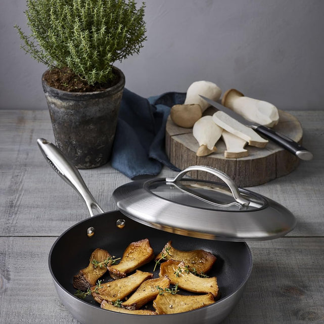 Can you season a sheet-steel sauté pan without a gas burner?