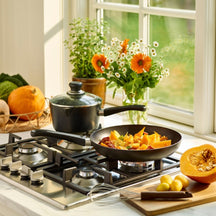 SCANPAN Frying Pan Set Classic Induction ø 24 & 28 cm - suitable for all heat sources - standard non-stick coating