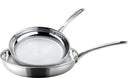 SCANPAN Frying Pan Set Fusion 5 Stainless Steel 2-Piece - ø 24 & 28 cm - suitable for all heat sources - without non-stick coating