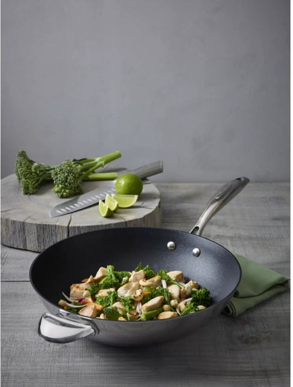SCANPAN Wokpan HaptIQ ø 32cm - adecuado para todas las fuentes de calor - capa antiadherente estándar