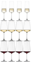 Schott Zwiesel Set de copas de vino MioVino de 12 piezas - Copas para vino tinto, vino blanco y champán