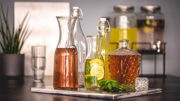 Bormioli Rocco Vasos Glit transparentes 295 ml - 6 piezas + Jarra Cookinglife 1 litro