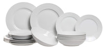 Studio Tavola Dinnerware Set White - 18-piece / 6 people - 6 dinner plates, 6 pasta bowls, and 6 side plates