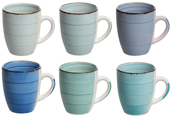 Cookinglife Mugs Delice Blue 350 ml - 6 pieces