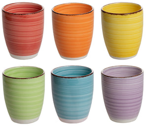Tazas de café Studio Tavola Sunny Summer 160 ml - 6 unidades