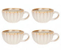 Cosy & Trendy Coffee Cups with Handle Astera Pearl Beige - ø 12 cm / 450 ml - 4 pieces
