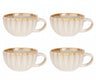 Cosy & Trendy Coffee Cups with Handle Astera Pearl Beige - ø 12 cm / 450 ml - 4 pieces