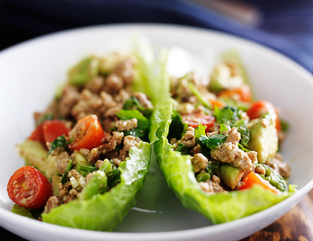 with fresh tuna salad