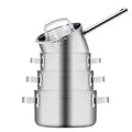 Sola Cookware set Juvia 4-piece stainless steel – downdraft suitable – cooking pots Ø 16, 18, 20 cm & saucepan Ø 16 cm – suitable for all heat sources