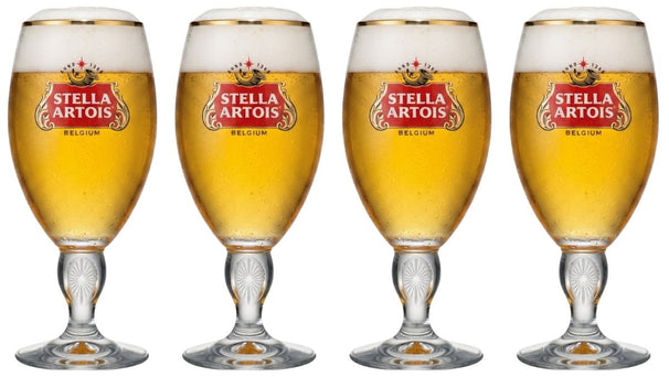 Stella Artois vasos de cerveza - Cáliz - 330 ml - 4 piezas