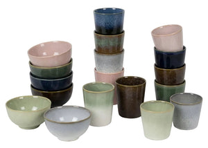 Studio Tavola Juego de café y desayuno Wind 18 piezas - 6 tazas de café, 6 tazas de cappuccino y 6 cuencos