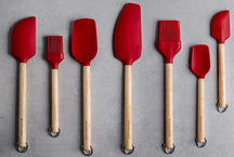 KitchenAid Stirring Spoon Core Birchwood Empire Red Silicone 31cm - Nonstick safe