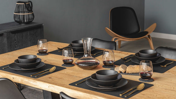 Studio Tavola Platos para cena Black Tie ø 27 cm - 6 piezas