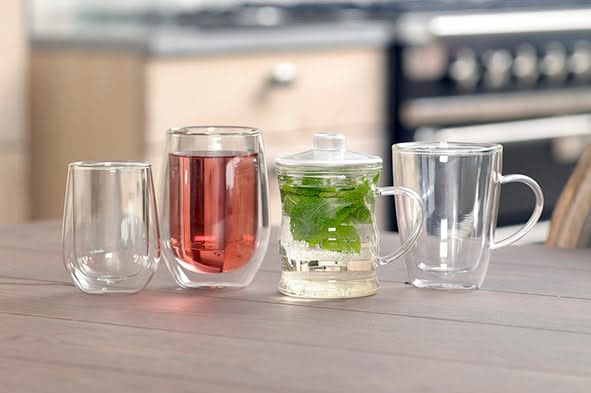 Cosy & Trendy Vasos dobles de cristal 250 ml - 2 piezas