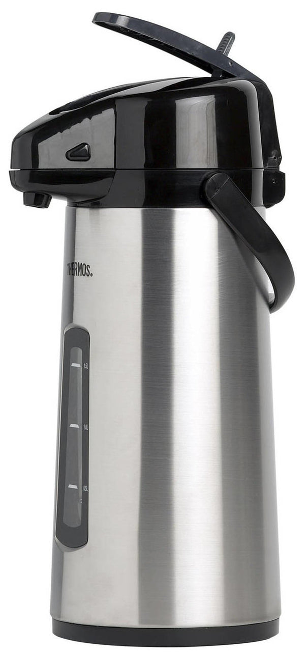 Thermos Termo con bomba y ventana - Jarra con bomba - Jarra aislante - 2.2 litros