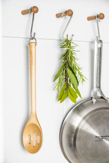 KitchenAid Vegetable Spoon Core Birch Wood 34 cm Brown - Slotted Spoon Nonstick