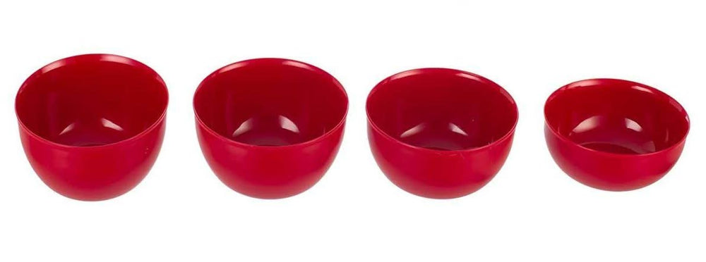 Recipientes para conservar / Cuencos Core Rojo Emperador - con tapas - 4 piezas