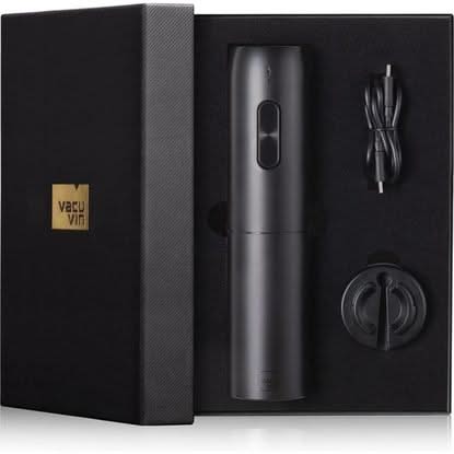 Vacu Vin Electric Wine Opener + Foil Cutter - Black