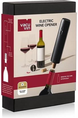 Vacu Vin Electric Wine Opener + Foil Cutter - Black