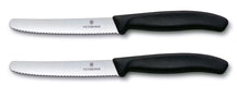 Victorinox Tomato Knives Serrated Swiss Classic Black - 11 cm - 2 pieces