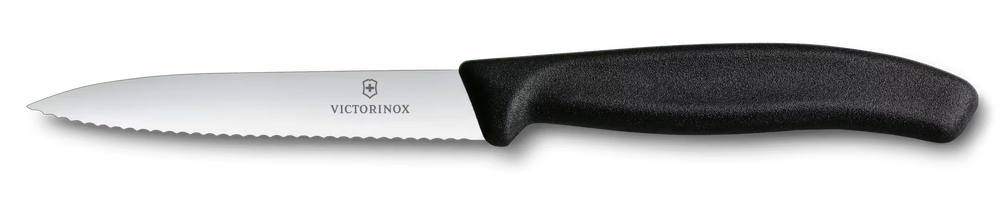 Victorinox Paring Knife Set Swiss Classic Black 2-piece - Serrated & Smooth Paring Knife