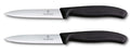 Victorinox Paring Knife Set Swiss Classic Black 2-piece - Serrated & Smooth Paring Knife