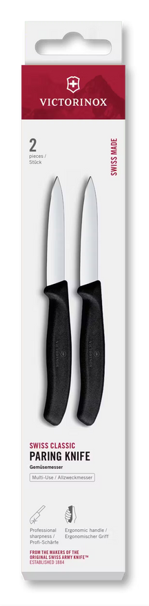 Victorinox Paring Knives Swiss Classic Black - 8 cm - 2 pieces