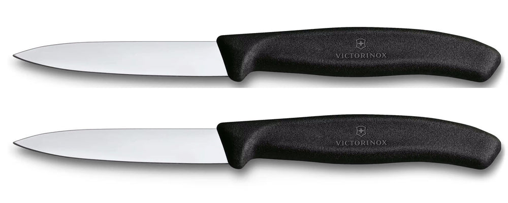 Victorinox Paring Knives Swiss Classic Black - 8 cm - 2 pieces