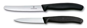 Victorinox Schilmessenset Swiss Classic Negro 2-piezas - Cuchillo para tomates & Cuchillo pelador