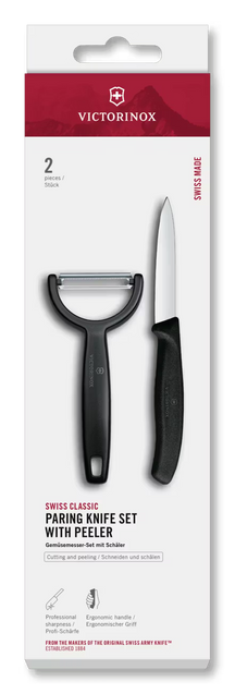 Victorinox Paring Knife Set Swiss Classic Black 2-piece - Paring Knife & Y-Peeler