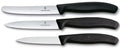 Victorinox Paring Knife Set Swiss Classic Black 3-piece - Tomato Knife, Utility Knife & Paring Knife