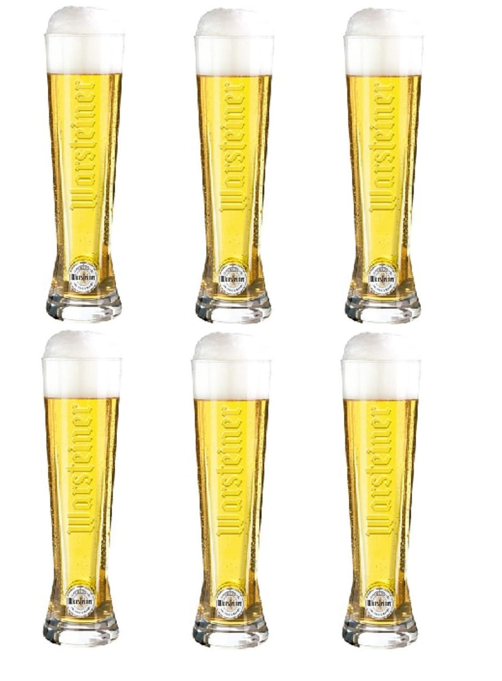 Vasos de cerveza Warsteiner Premium - 200 ml - 6 piezas