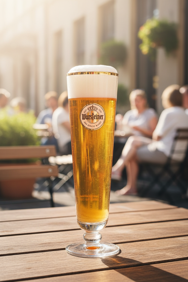 Vasos de cerveza Warsteiner con pie - 400 ml - 6 piezas