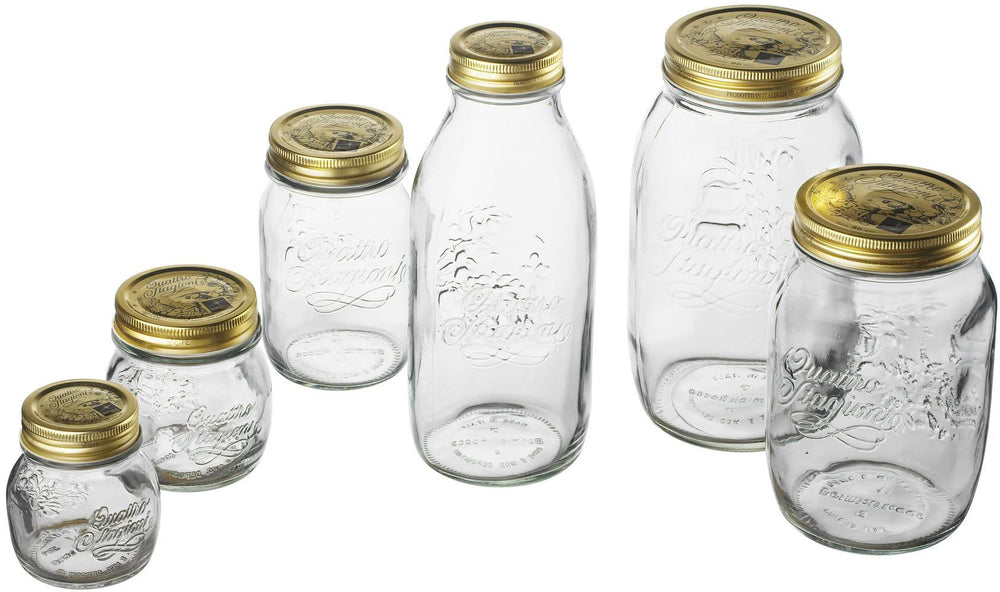 Bormioli Rocco tarros de conserva Quattro Stagioni - ø 11 cm / 1 litro - 6 unidades