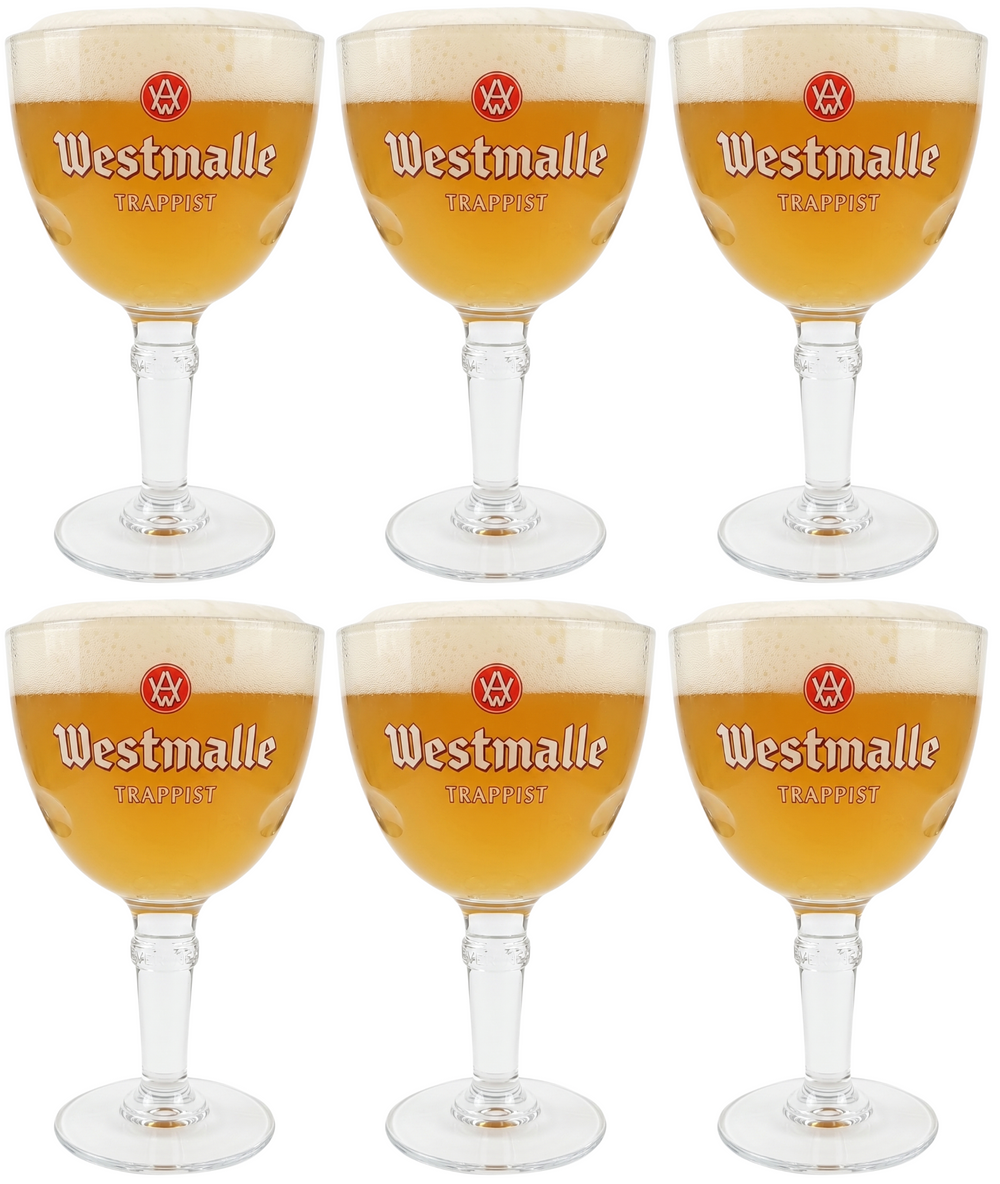 Vasos de cerveza Westmalle Trappist - 330 ml - 6 piezas