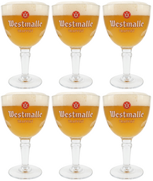 Vasos de cerveza Westmalle Trappist - 330 ml - 6 piezas