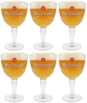 Vasos de cerveza Westmalle Trappist - 330 ml - 6 piezas