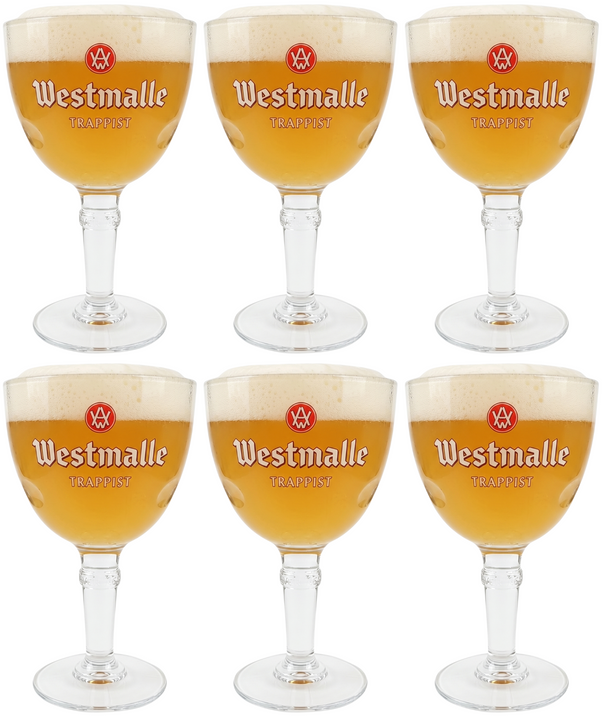 Vasos de cerveza Westmalle Trappist - 330 ml - 6 piezas