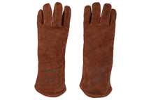 White Fire BBQ delantal & guantes de cuero - marrón - 3 piezas