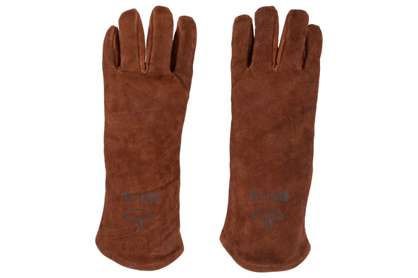 White Fire BBQ Guantes / Guantes de horno Cuero - Marrón - 2 piezas