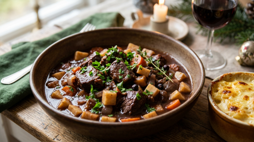 Een rijke, warme klassieker voor het feestelijkste diner van het jaar.