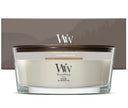 WoodWick Set de Regalo Vela Aromática Ellipse Fireside - Vela en Vidrio - Mecha de Madera