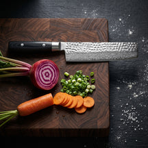 Yaxell Nakiri knife Zen 16.5 cm - 37-ply stainless damascus steel - canvas Micarta handle