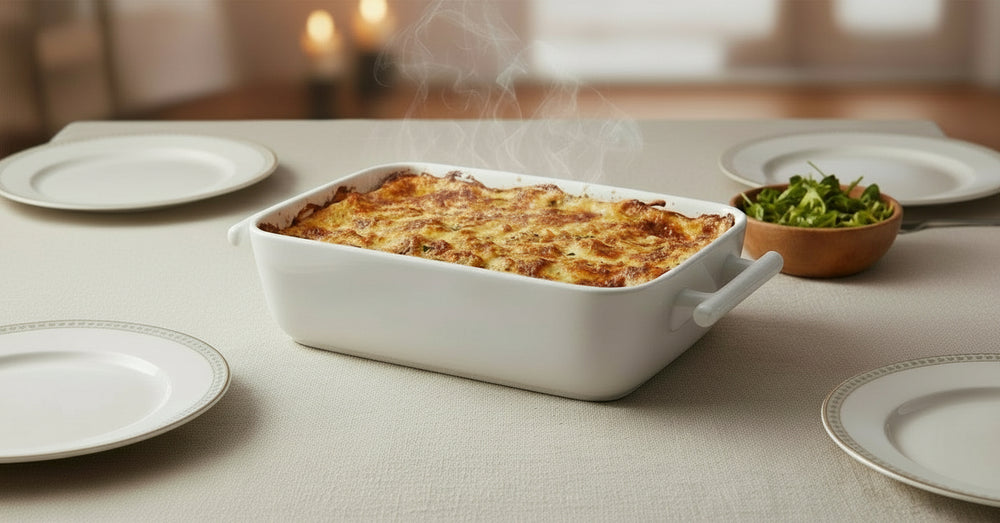 BonBistro Oven dish Yong Squito - 33 x 24 x 6 cm / 3.5 Liter - White - 2 pieces